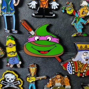 Turd Bucket Pin. Limited Edition 100 (Heady Comic Con Funny Joke Emoji Hat Pin)
